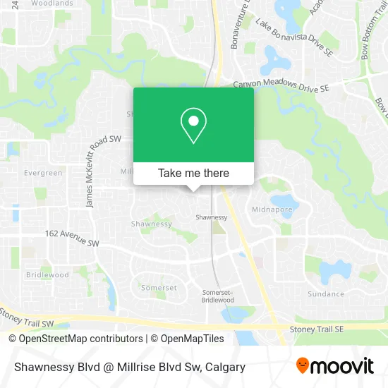 Shawnessy Blvd @ Millrise Blvd Sw map