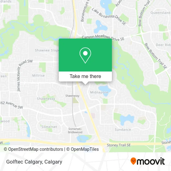 Golftec Calgary map