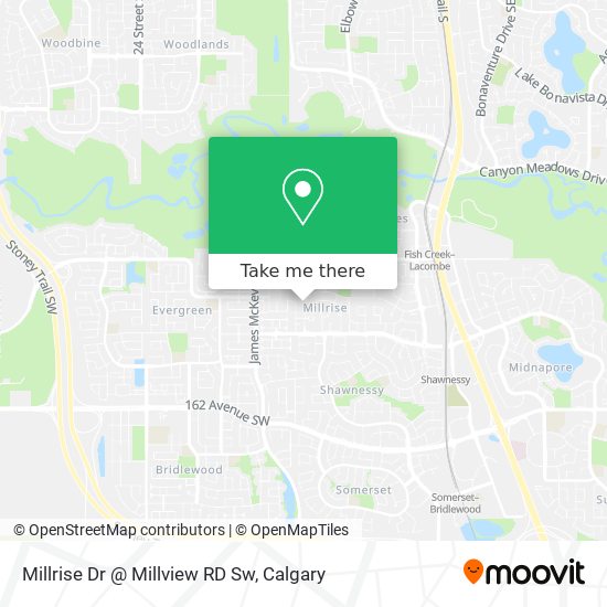 Millrise Dr @ Millview RD Sw map