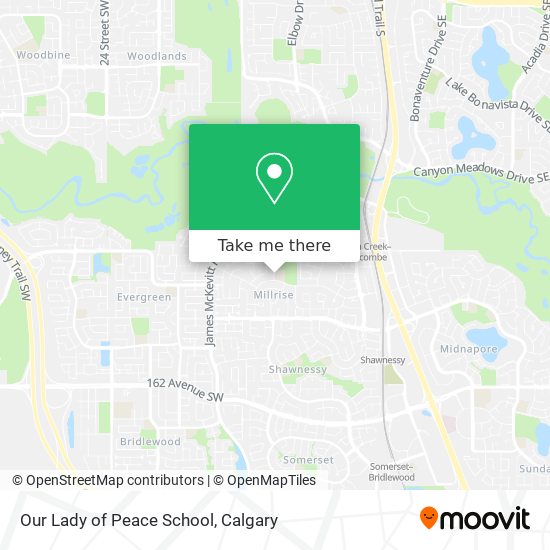 Our Lady of Peace School map