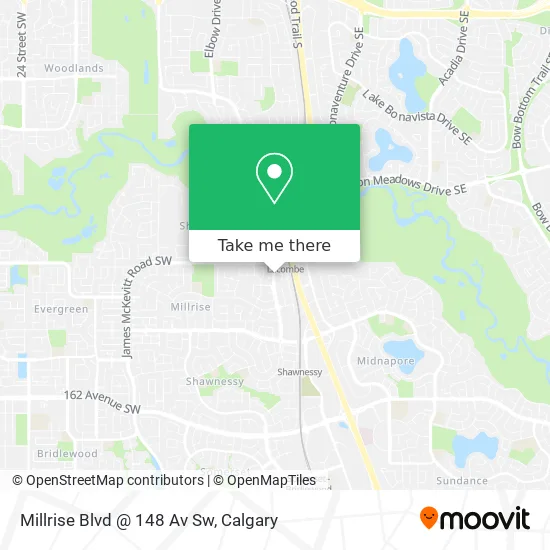 Millrise Blvd @ 148 Av Sw map