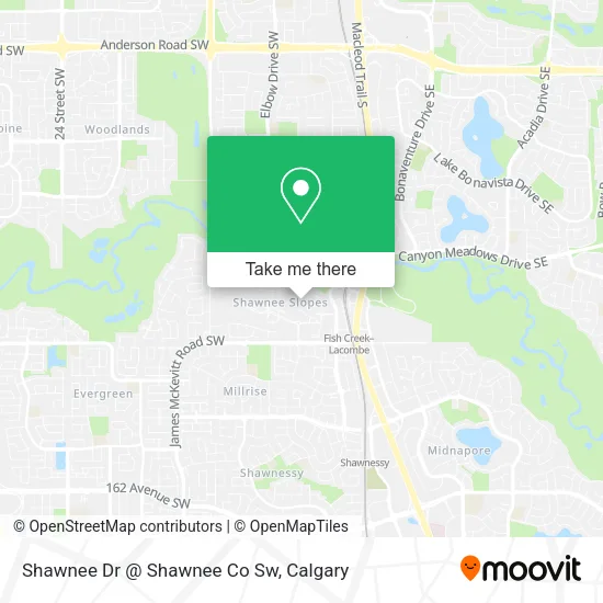 Shawnee Dr @ Shawnee Co Sw map