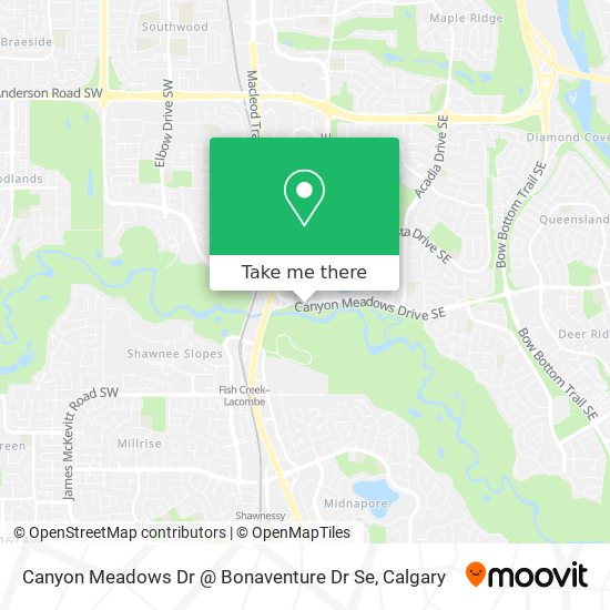 Canyon Meadows Dr @ Bonaventure Dr Se map