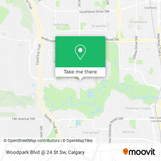 Woodpark Blvd @ 24 St Sw map