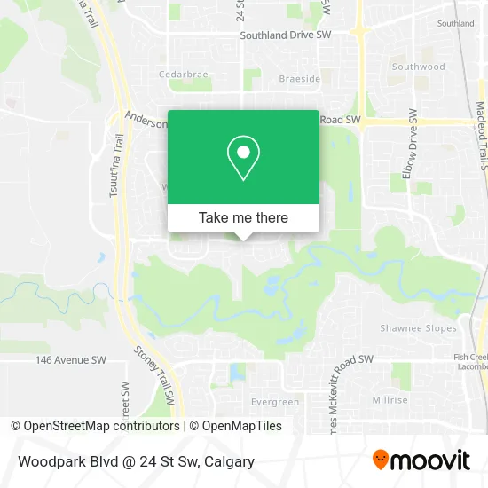 Woodpark Blvd @ 24 St Sw map