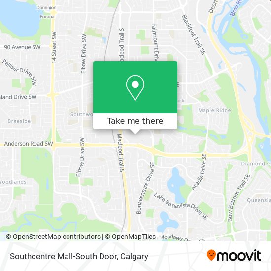 Southcentre Mall-South Door map