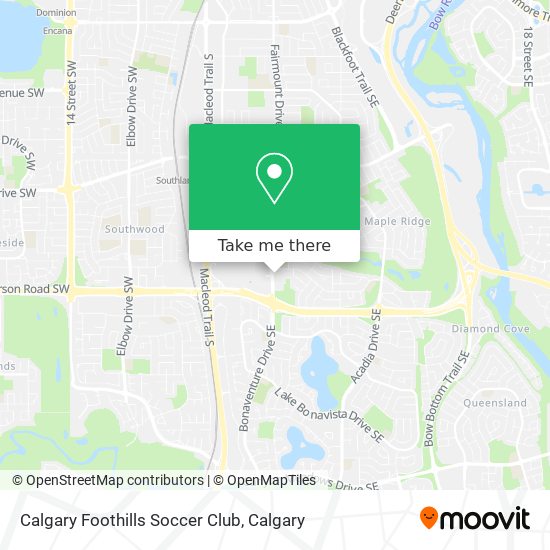 Calgary Foothills Soccer Club map