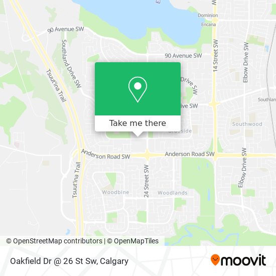 Oakfield Dr @ 26 St Sw map