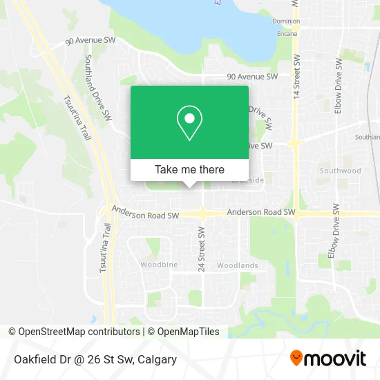 Oakfield Dr @ 26 St Sw map