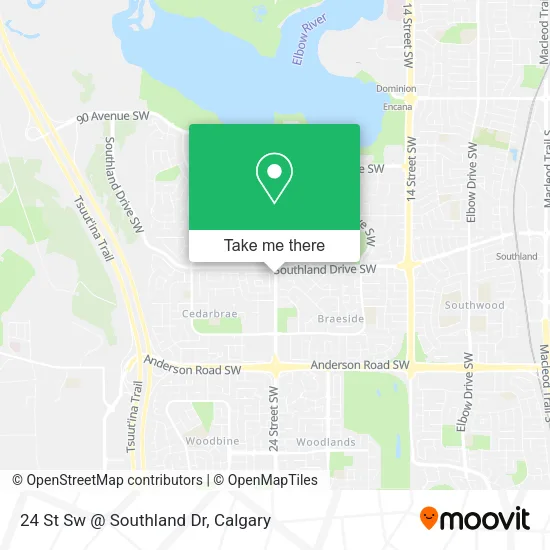 24 St Sw @ Southland Dr map