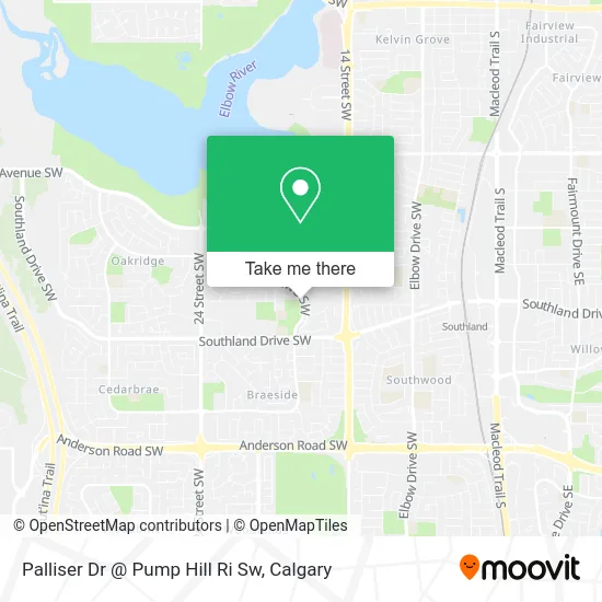 Palliser Dr @ Pump Hill Ri Sw map