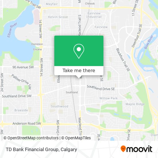 TD Bank Financial Group map