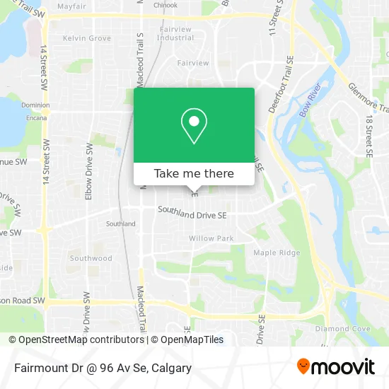 Fairmount Dr @ 96 Av Se map
