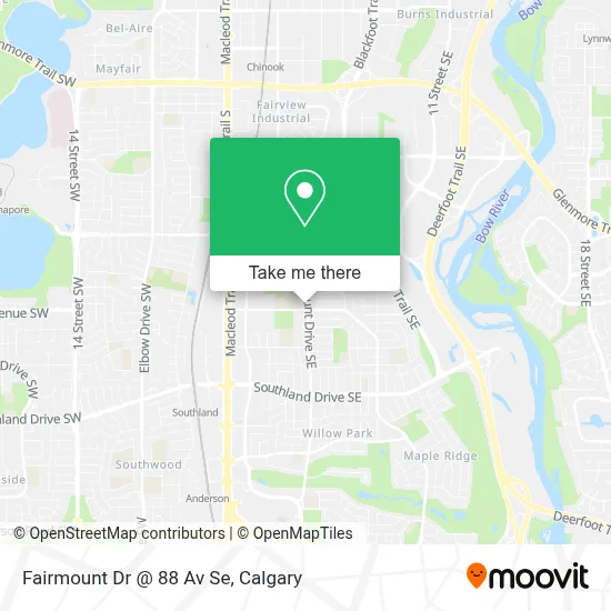 Fairmount Dr @ 88 Av Se map