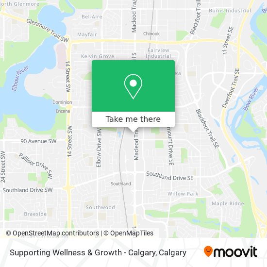 Supporting Wellness & Growth - Calgary map