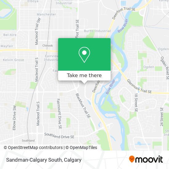 Sandman-Calgary South map