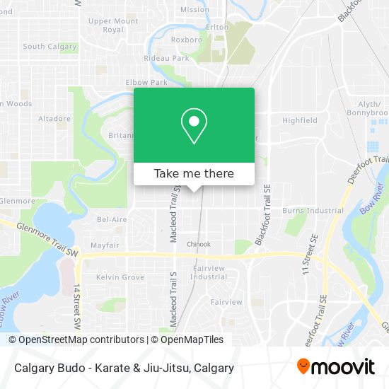 Calgary Budo - Karate & Jiu-Jitsu map