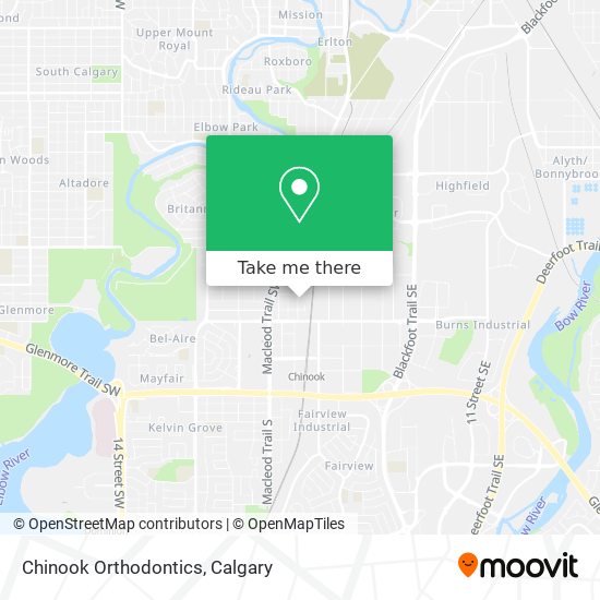 Chinook Orthodontics map