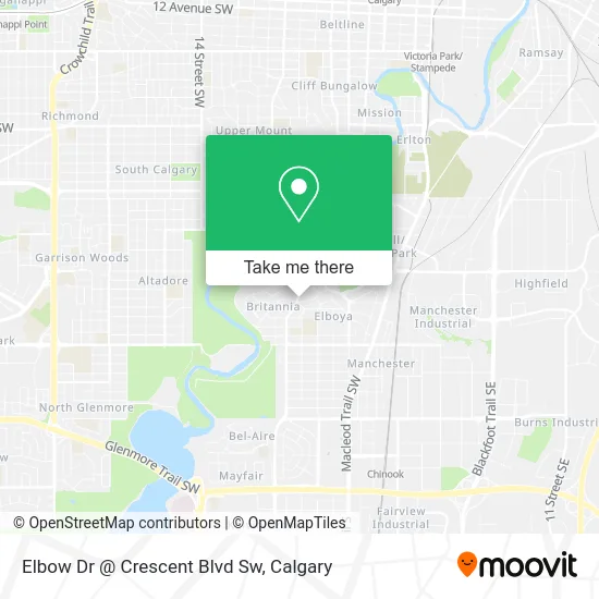 Elbow Dr @ Crescent Blvd Sw map
