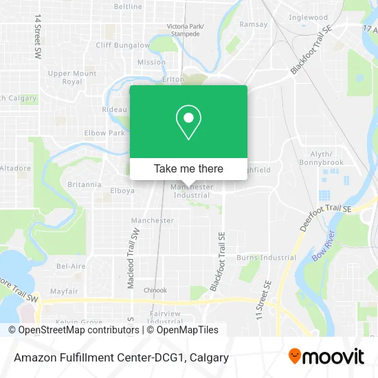 Amazon Fulfillment Center-DCG1 map