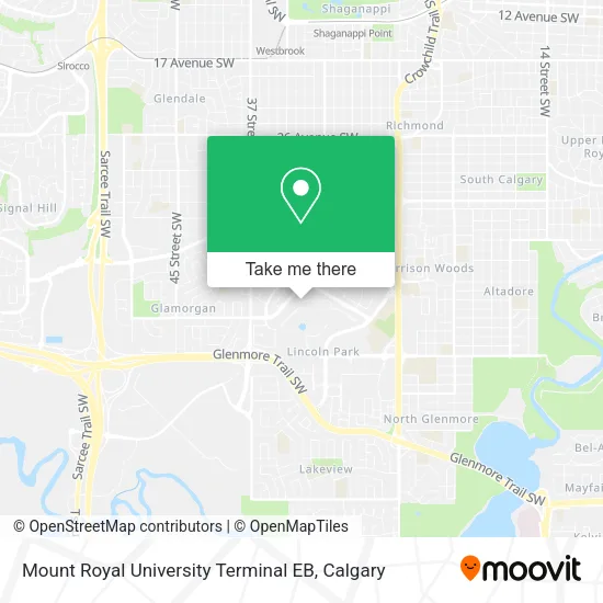 Mount Royal University Terminal EB map