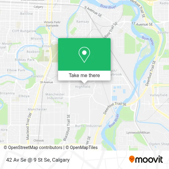 42 Av Se @ 9 St Se map