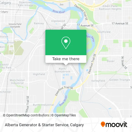 Alberta Generator & Starter Service map