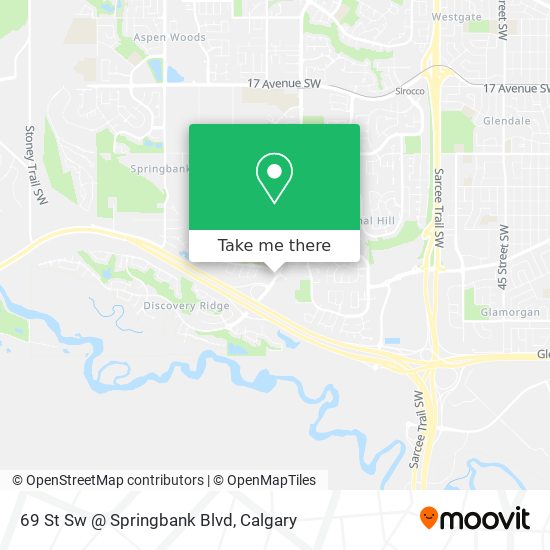 69 St Sw @ Springbank Blvd map