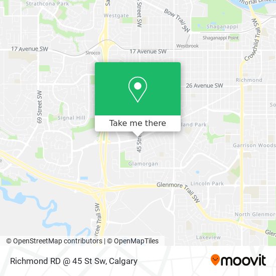 Richmond RD @ 45 St Sw map