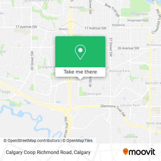 Calgary Coop Richmond Road map