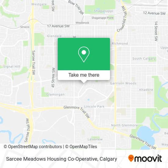 Sarcee Meadows Housing Co-Operative map
