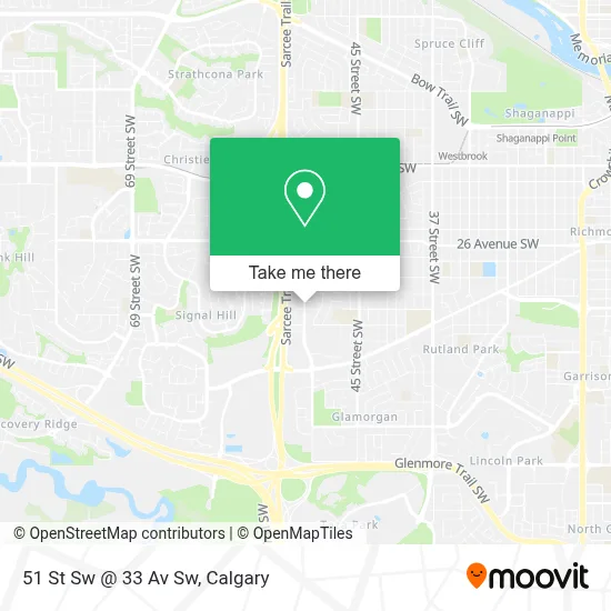 51 St Sw @ 33 Av Sw map