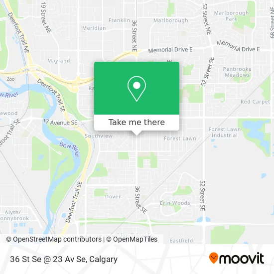36 St Se @ 23 Av Se map
