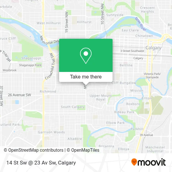 14 St Sw @ 23 Av Sw map