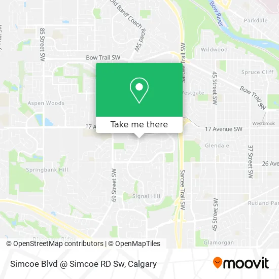Simcoe Blvd @ Simcoe RD Sw map
