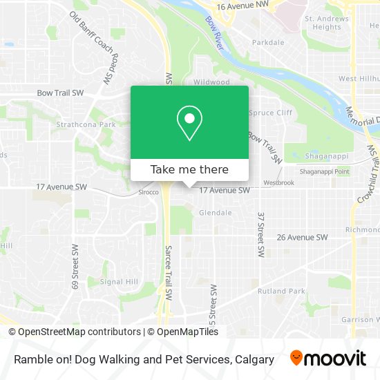 Ramble on! Dog Walking and Pet Services map