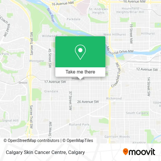 Calgary Skin Cancer Centre map