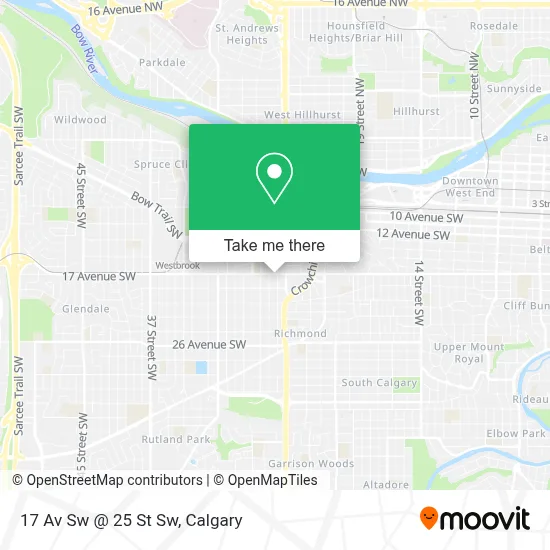 17 Av Sw @ 25 St Sw map