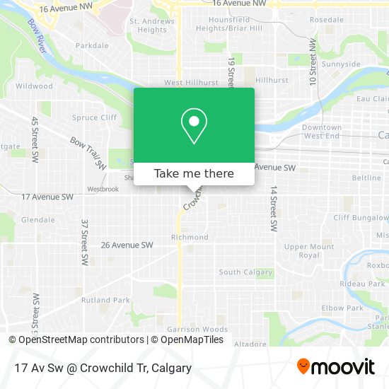 17 Av Sw @ Crowchild Tr map