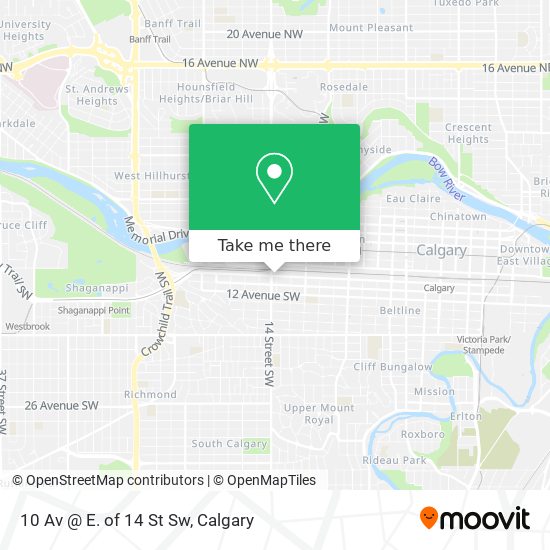 10 Av @ E. of 14 St Sw map