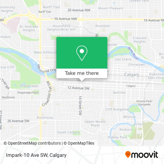 Impark-10 Ave SW map