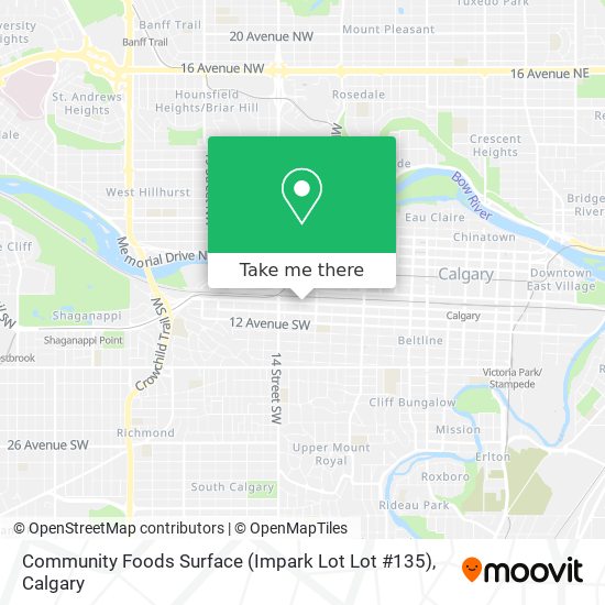 Community Foods Surface (Impark Lot Lot #135) map