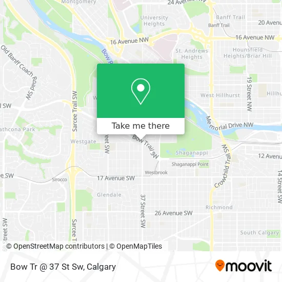 Bow Tr @ 37 St Sw map