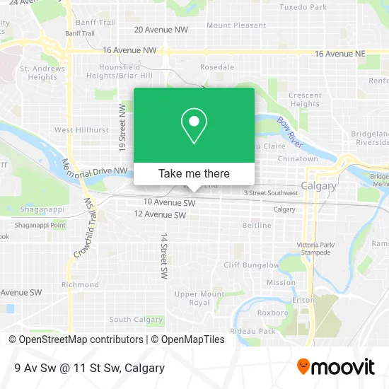 9 Av Sw @ 11 St Sw map