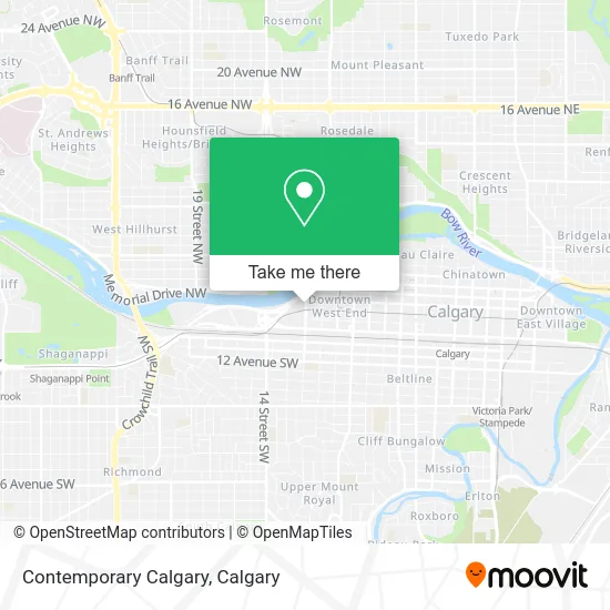 Contemporary Calgary map