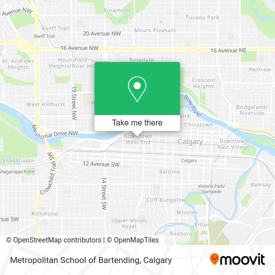 Metropolitan School of Bartending map