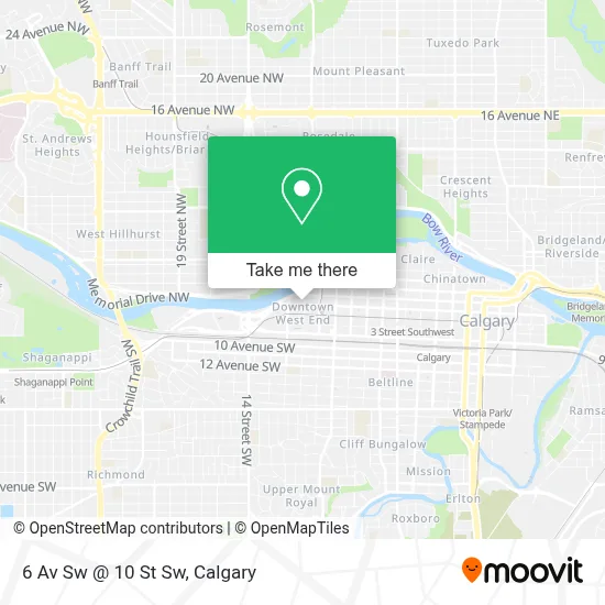 6 Av Sw @ 10 St Sw map