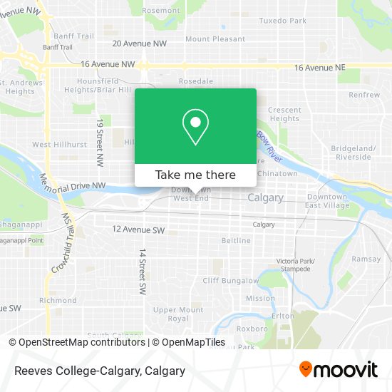 Reeves College-Calgary map