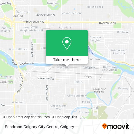 Sandman-Calgary City Centre map