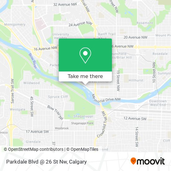 Parkdale Blvd @ 26 St Nw map